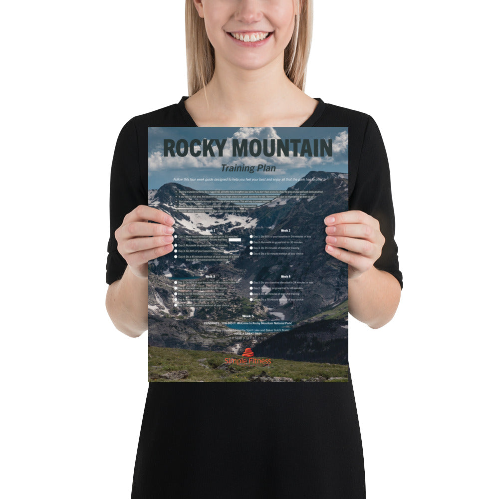 Rocky Mountain National Park Training Plan Poster