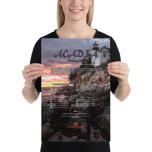 Acadia National Park Training Plan Poster
