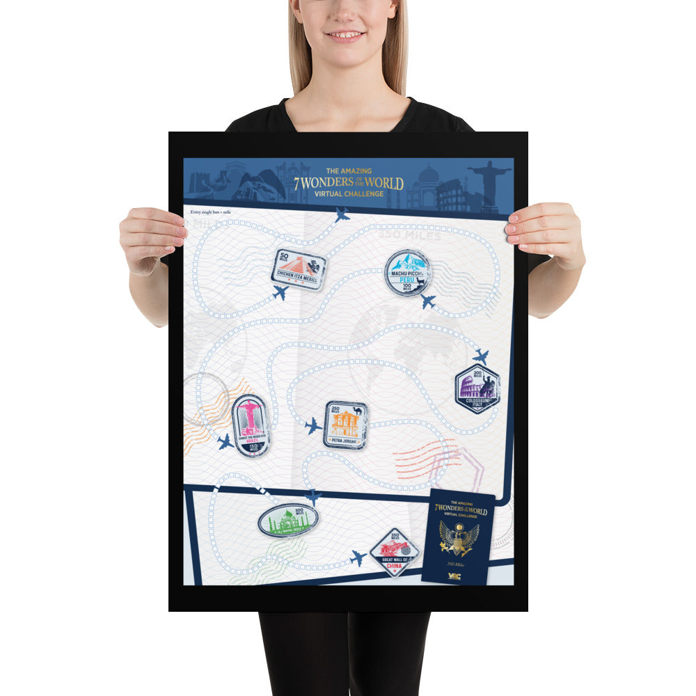 7 Wonders of the World Printed Tracker Poster