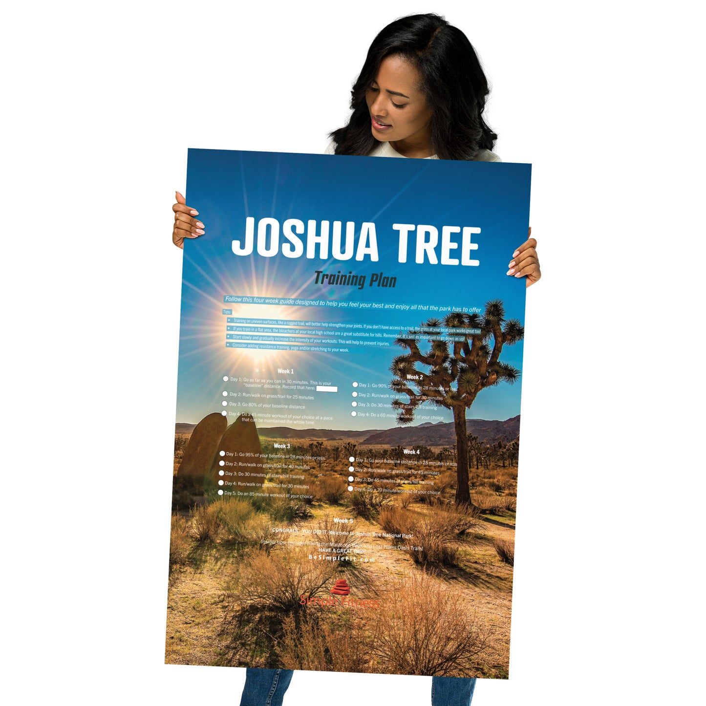 Joshua Tree National Park Training Plan Poster