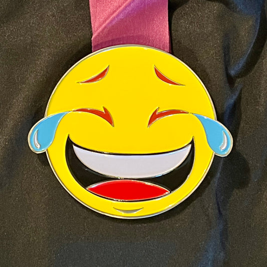 Last Chance: Tears of Joy Emoji Race Medal