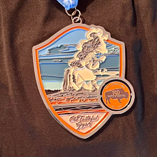 Old Faithful Geyser Race - 150 Years of Yellowstone - Medal