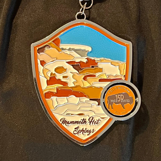 Mammoth Hot Springs - 150 Years of Yellowstone - Medal