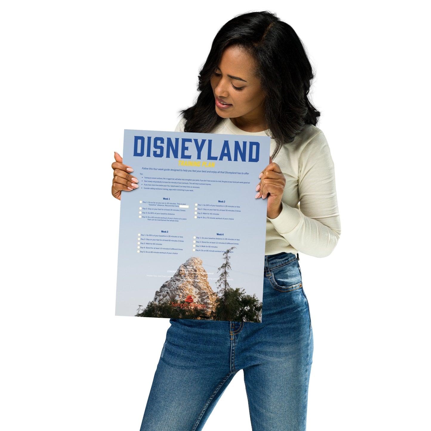 Disneyland Trip Training Plan Poster