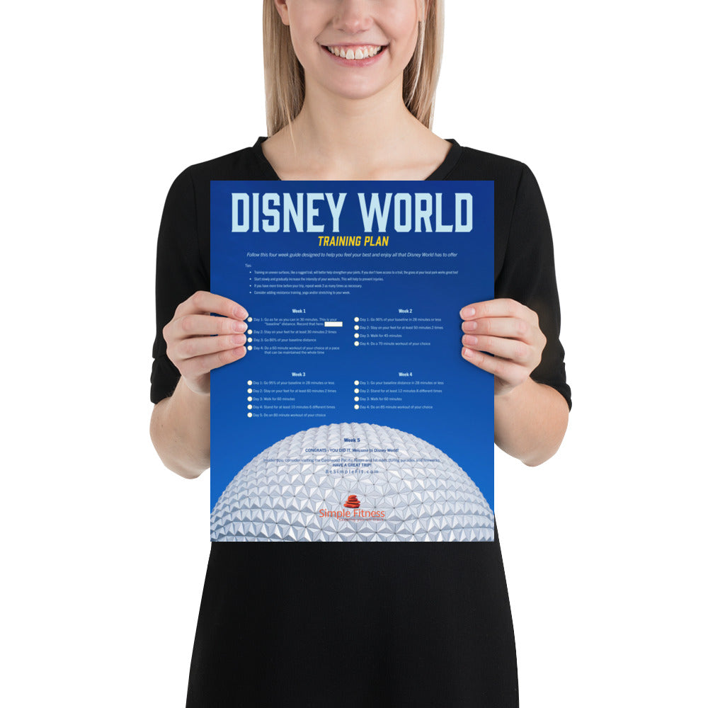 Disney World Trip Fitness Plan Poster