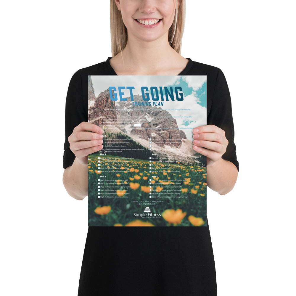 Get Going Mountain & Flowers Training Plan Poster