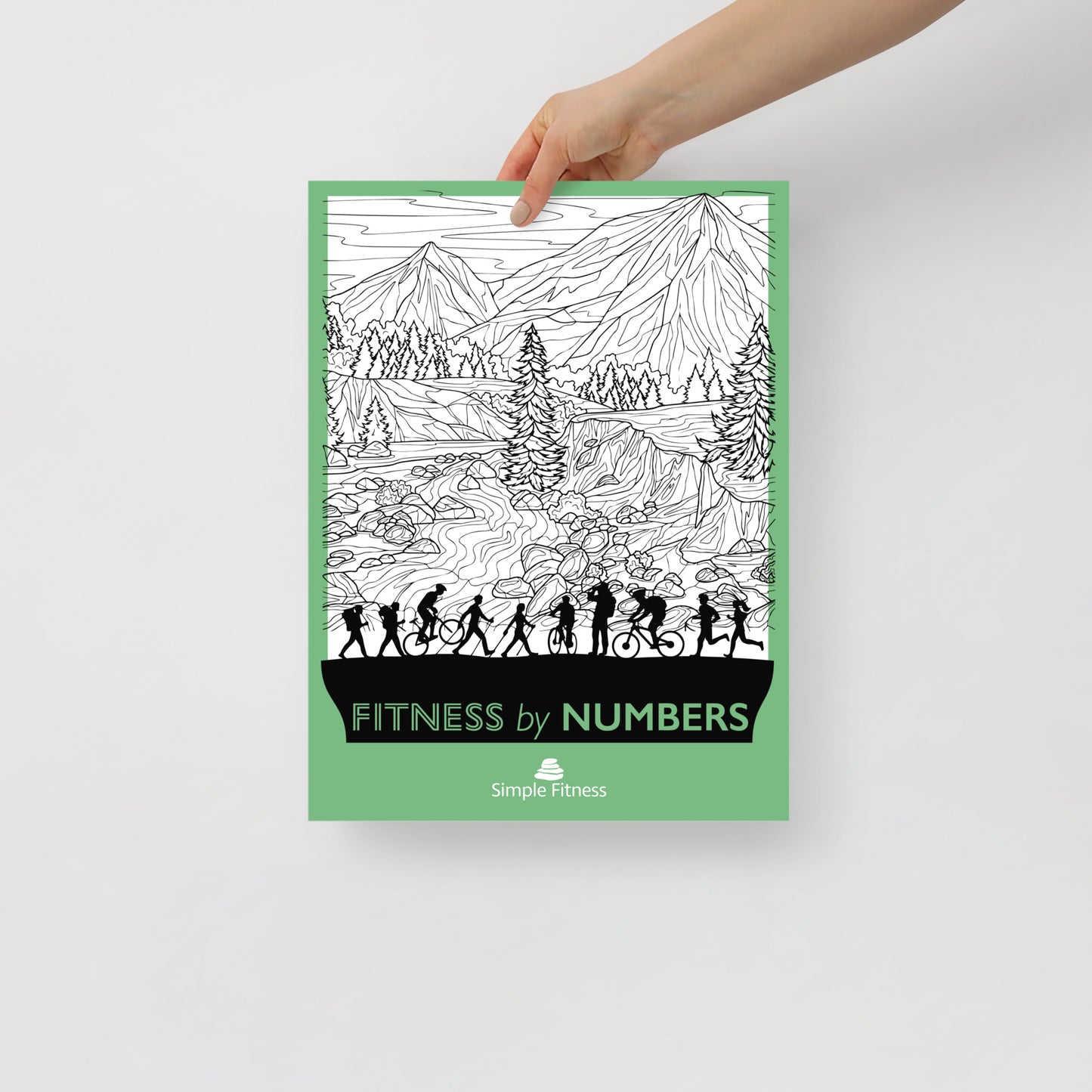 Mountain Peak "Fitness by Numbers" Color In Plan