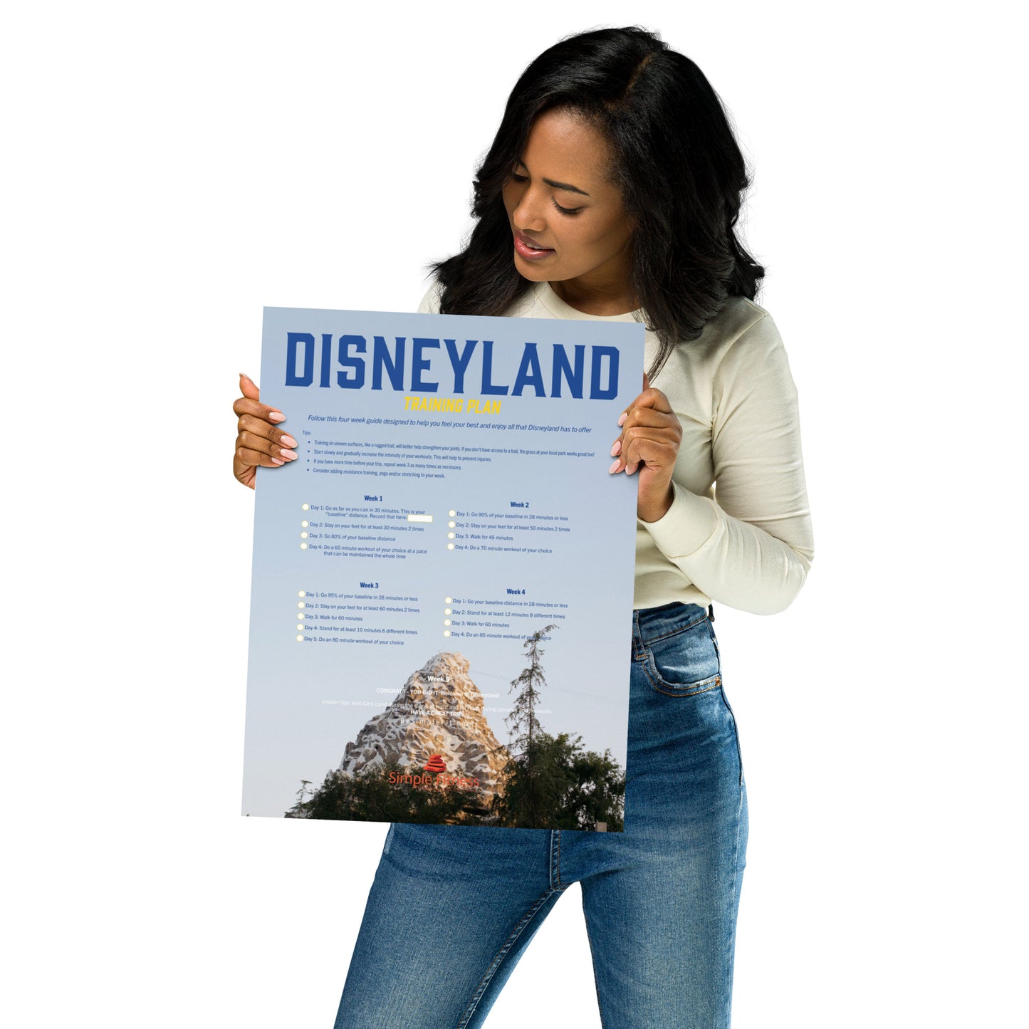 Disneyland Trip Training Plan Poster