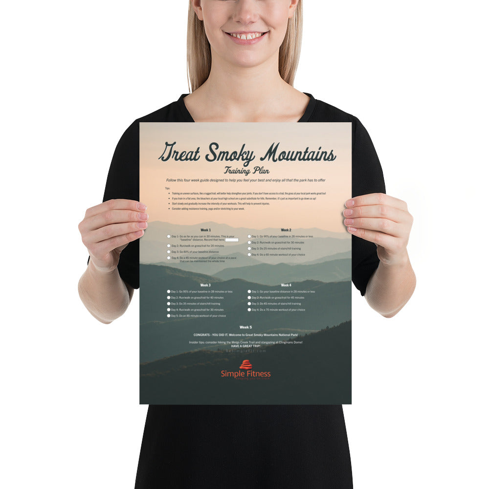 Great Smoky Mountains National Park Training Plan Poster