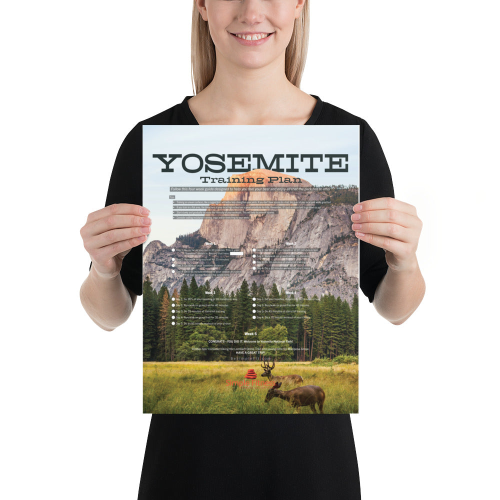 Yosemite National Park Training Plan Poster