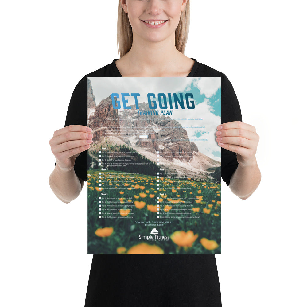 Get Going Mountain & Flowers Training Plan Poster