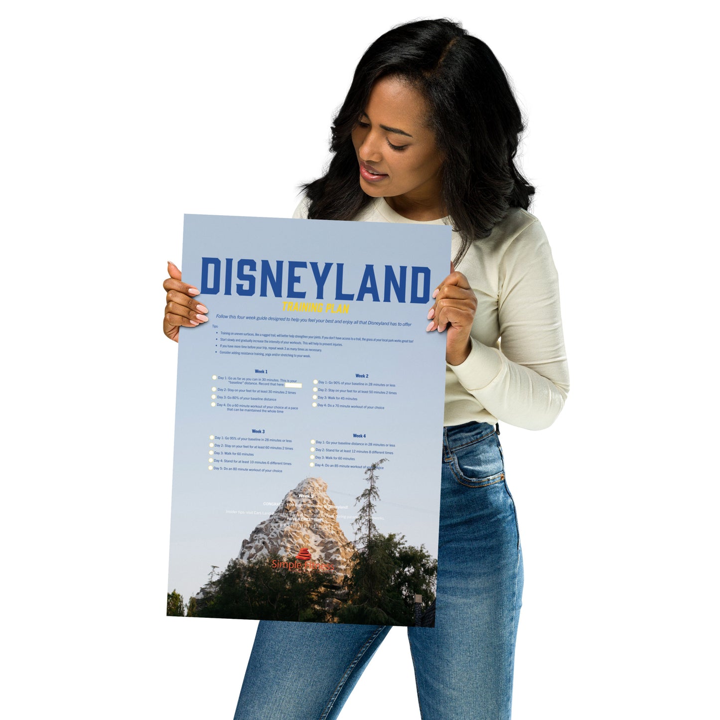 Disneyland Trip Training Plan Poster