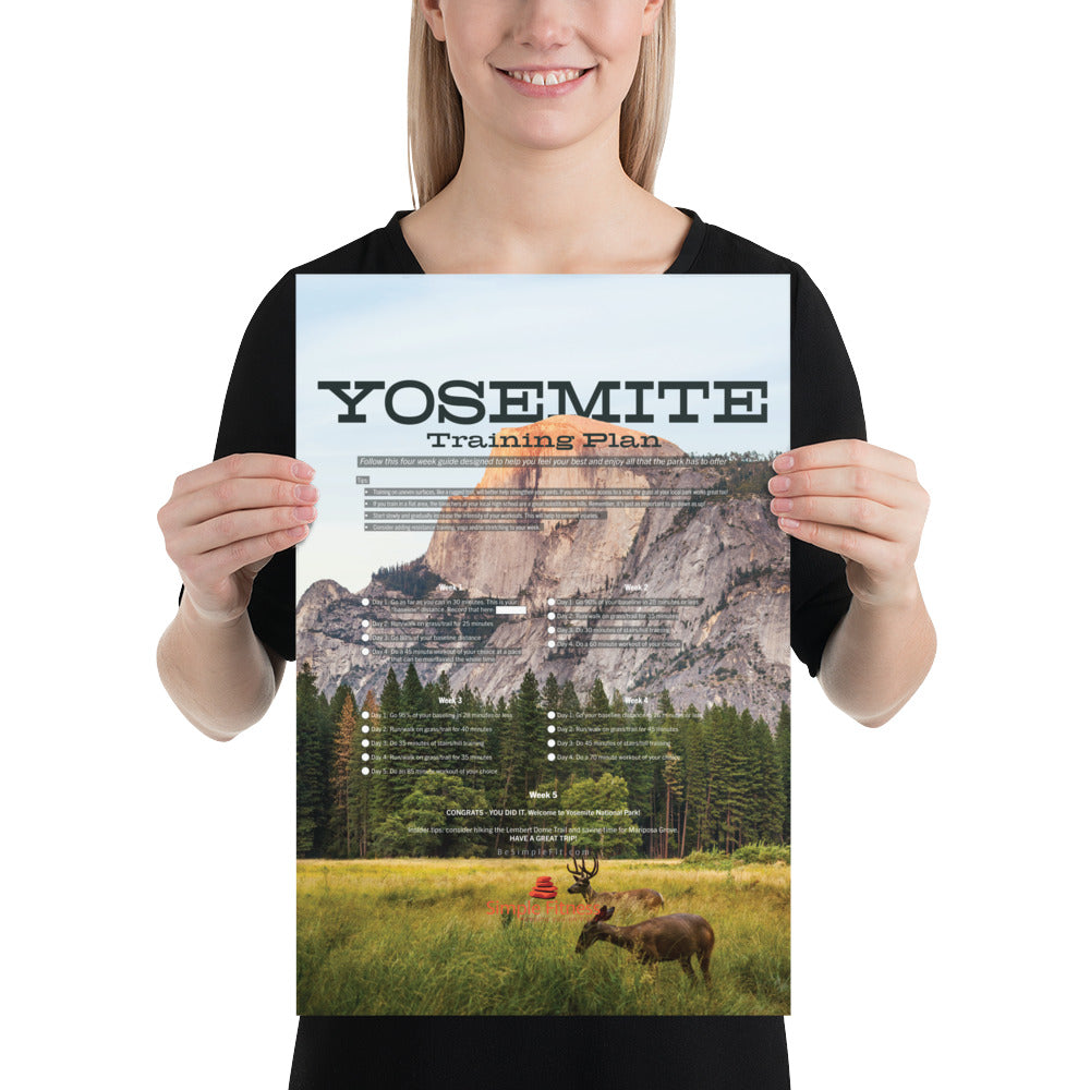 Yosemite National Park Training Plan Poster