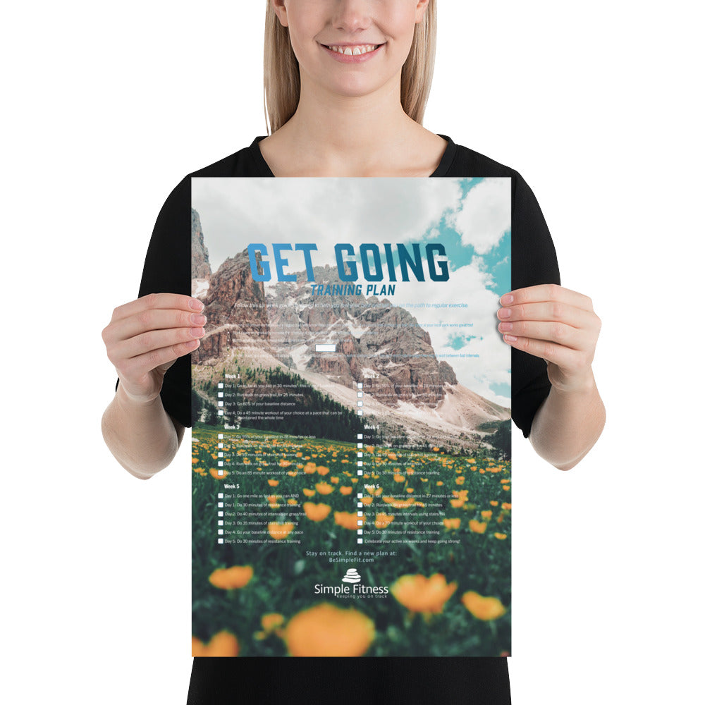 Get Going Mountain & Flowers Training Plan Poster