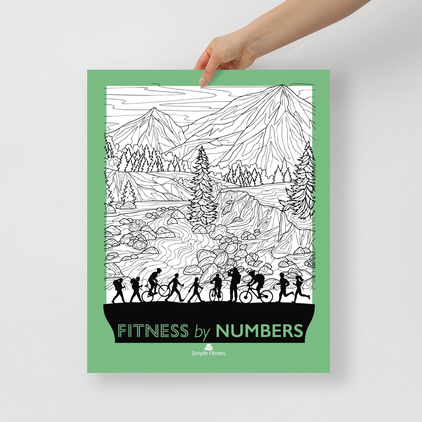 Mountain Peak "Fitness by Numbers" Color In Plan