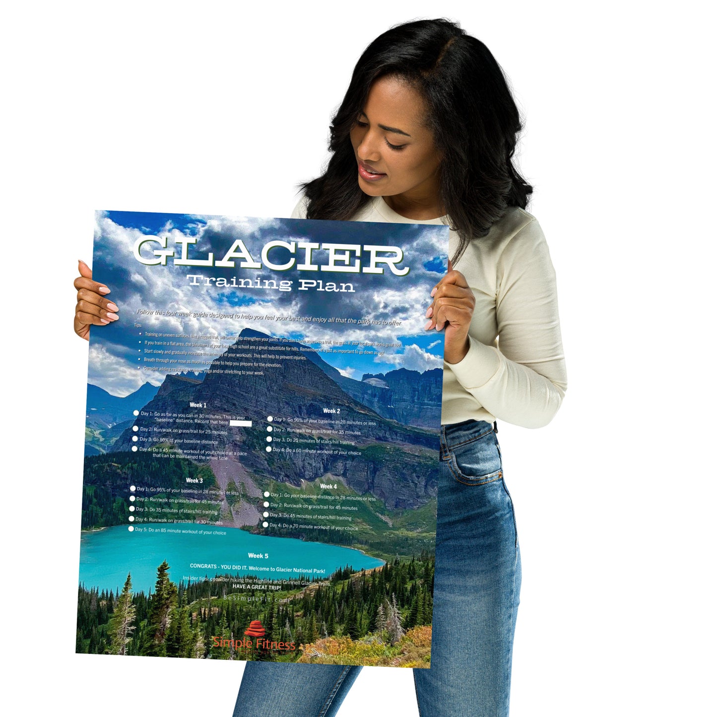 Glacier National Park Training Plan Poster