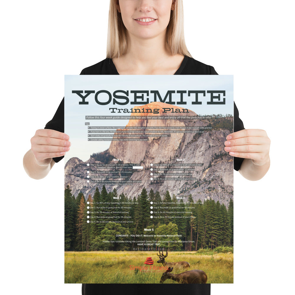 Yosemite National Park Training Plan Poster