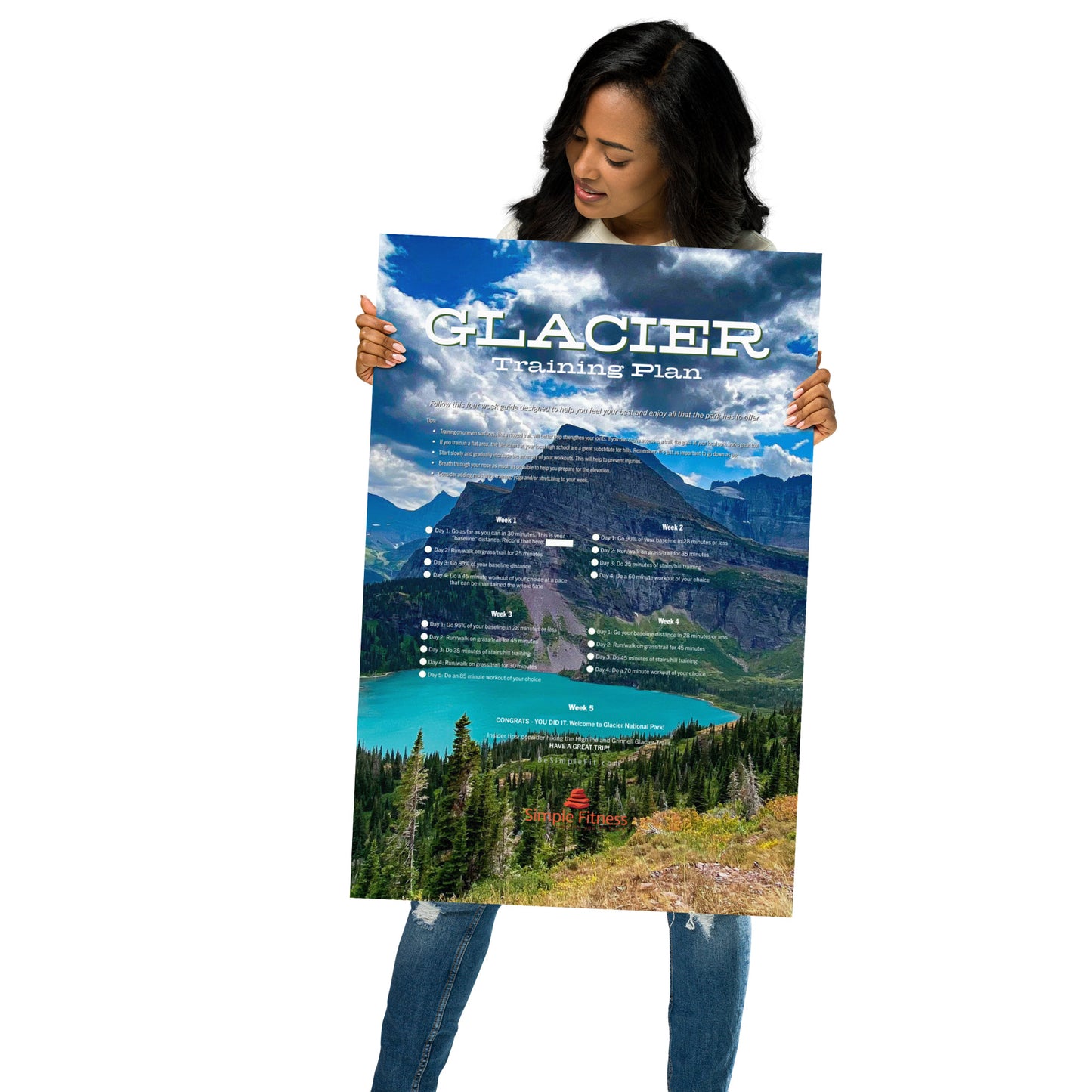 Glacier National Park Training Plan Poster