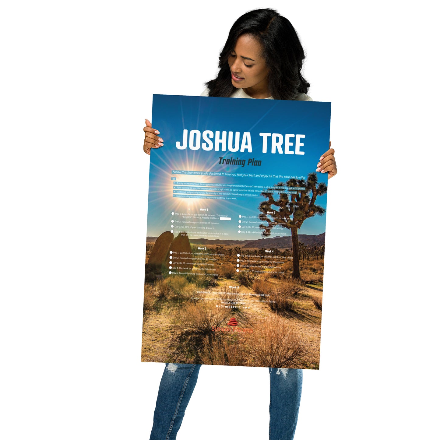 Joshua Tree National Park Training Plan Poster