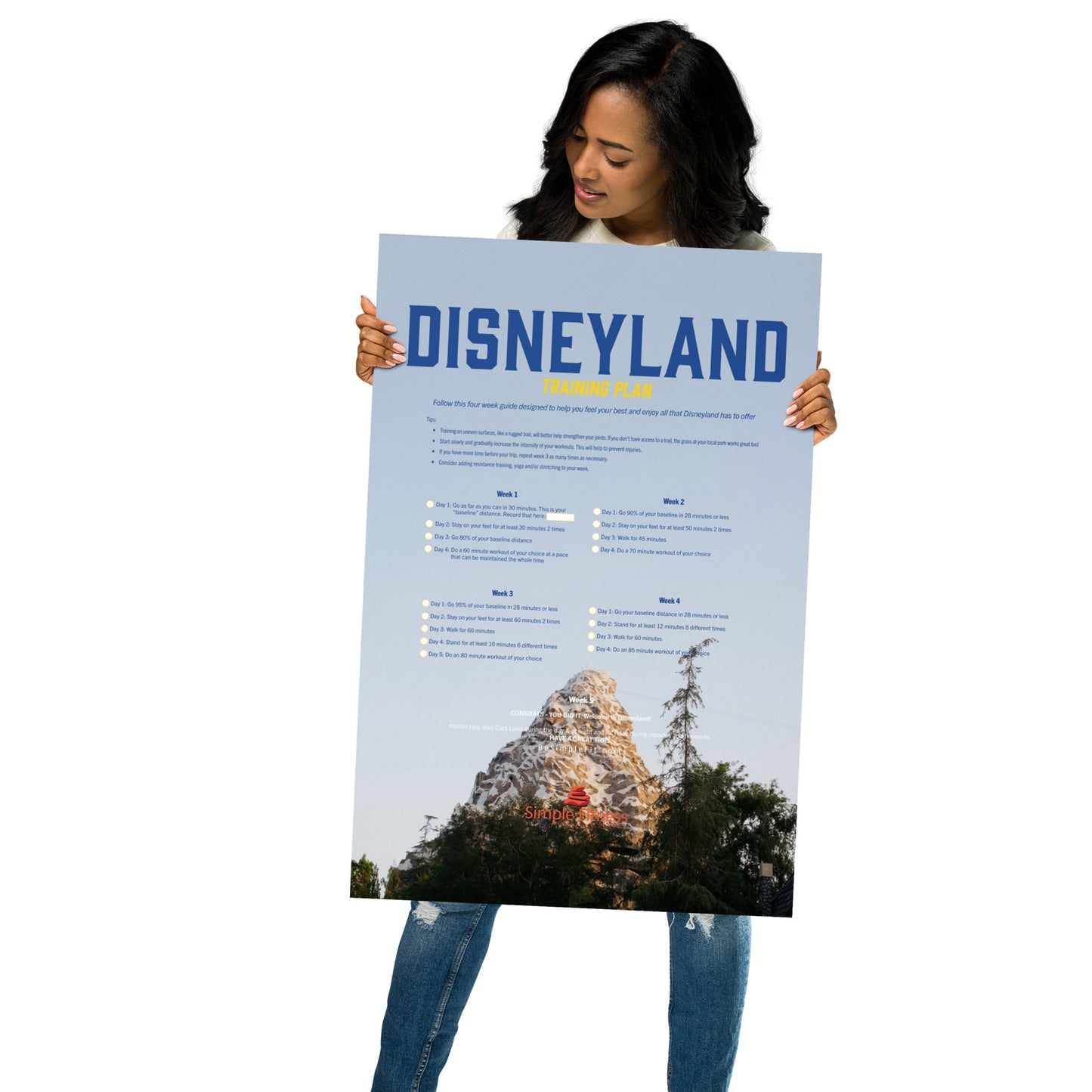 Disneyland Trip Training Plan Poster