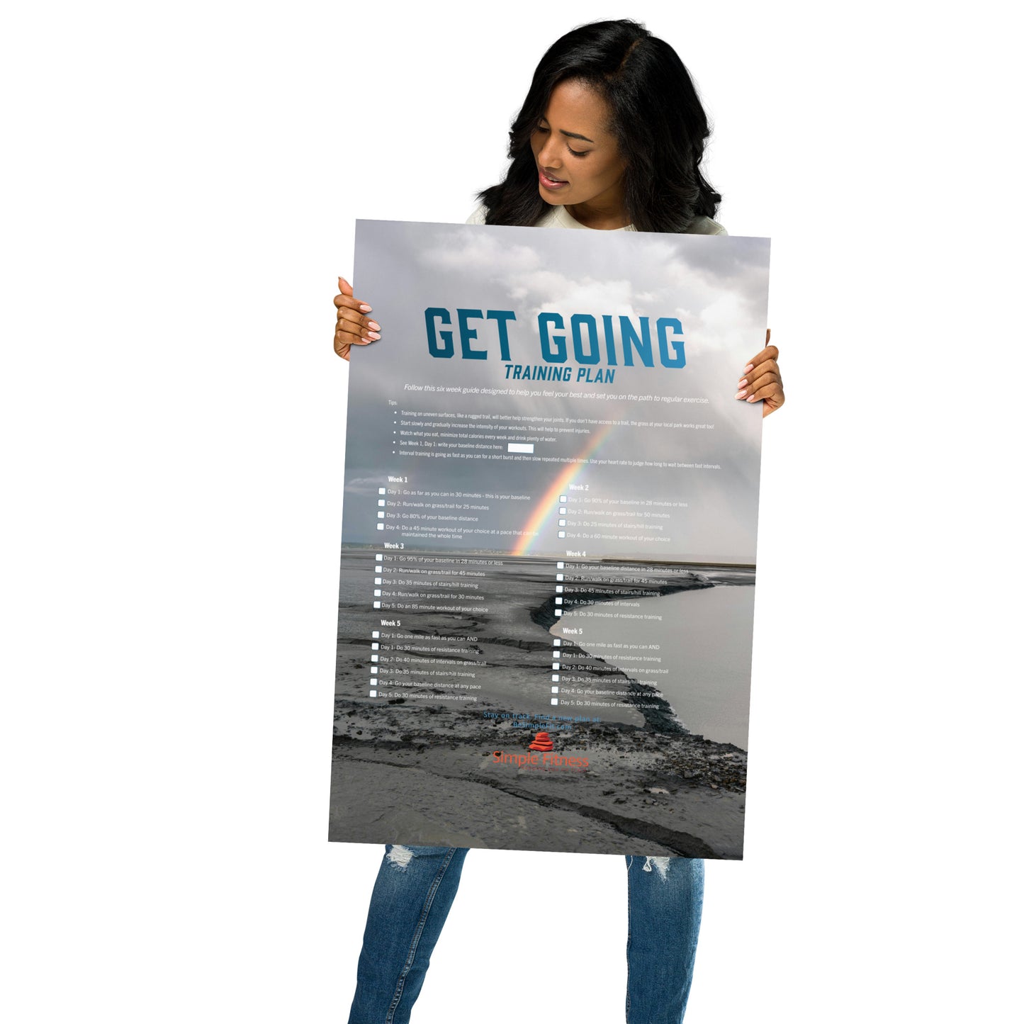 Get Going Rainbow Training Plan Poster