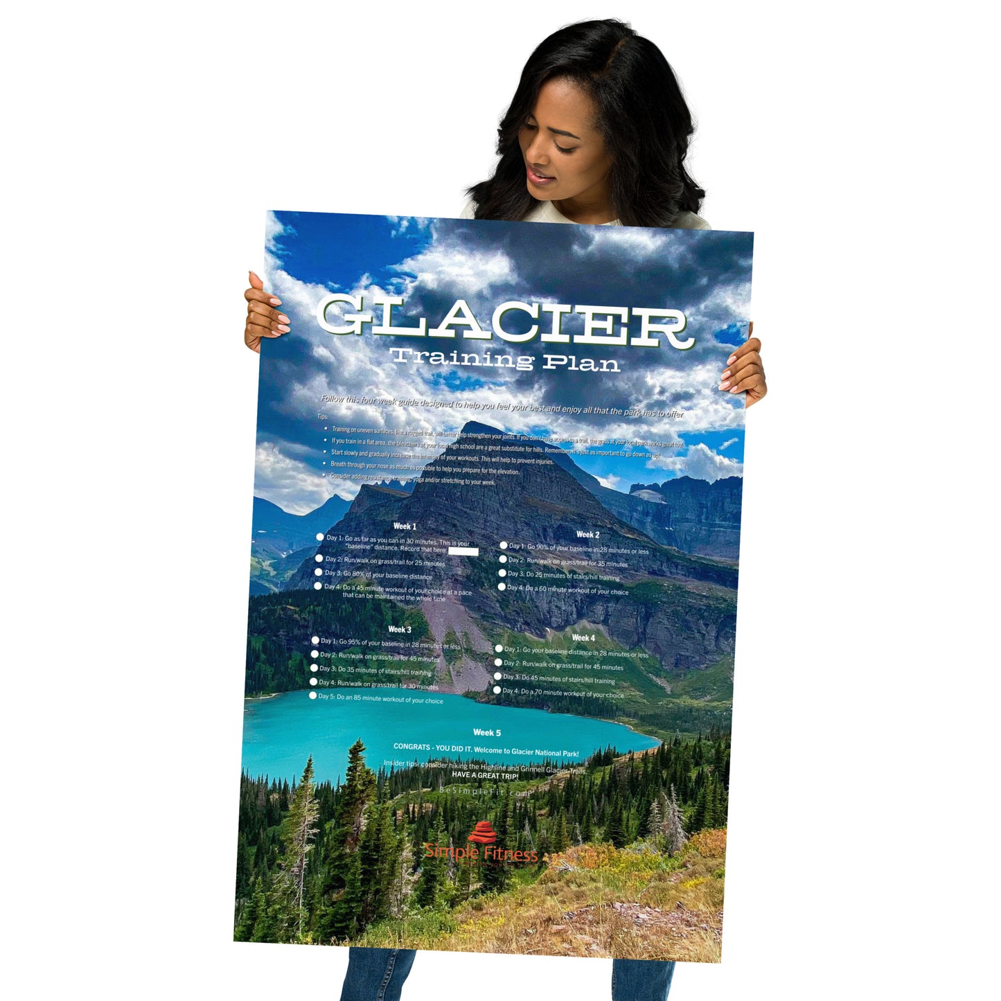 Glacier National Park Training Plan Poster