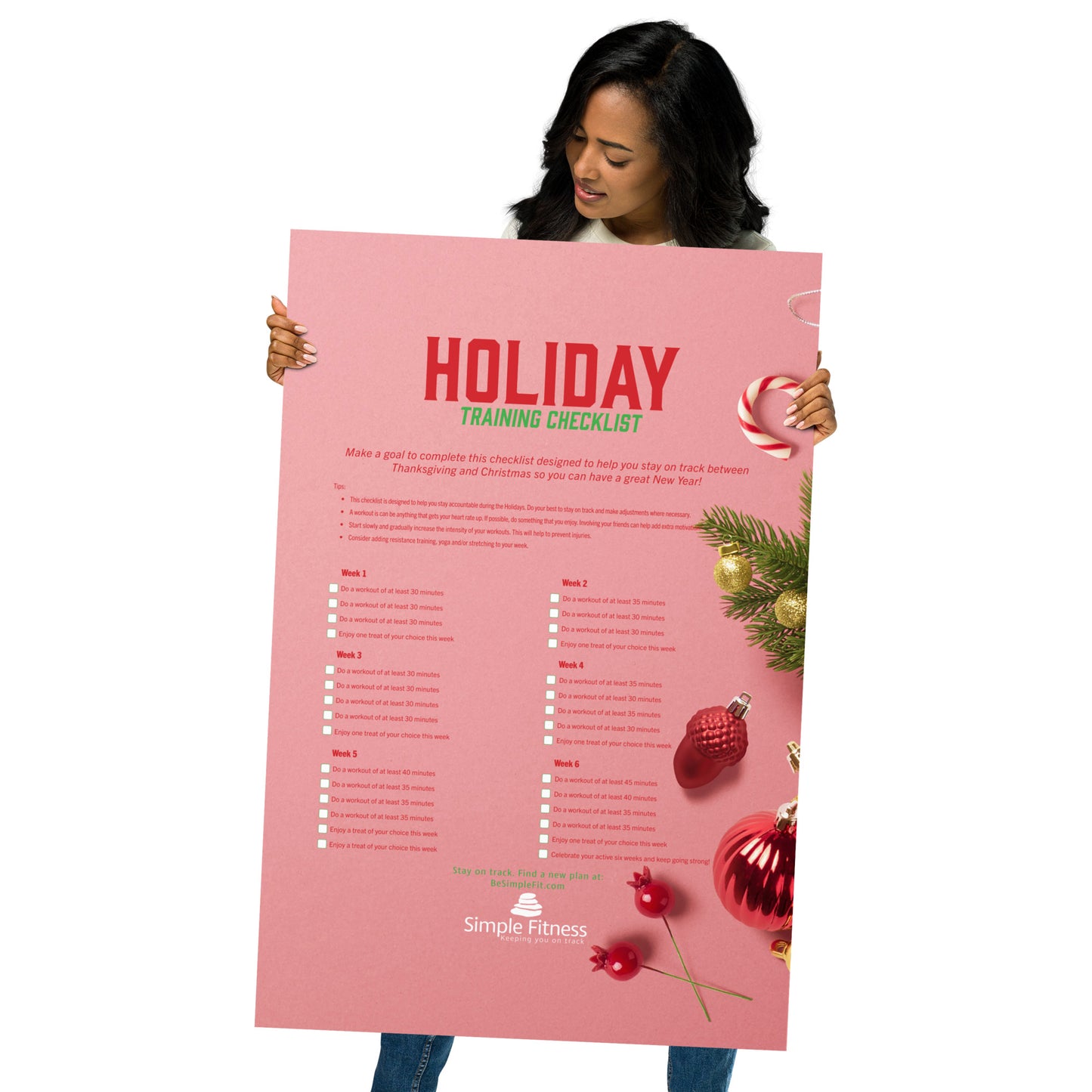 Holiday Training Checklist Poster