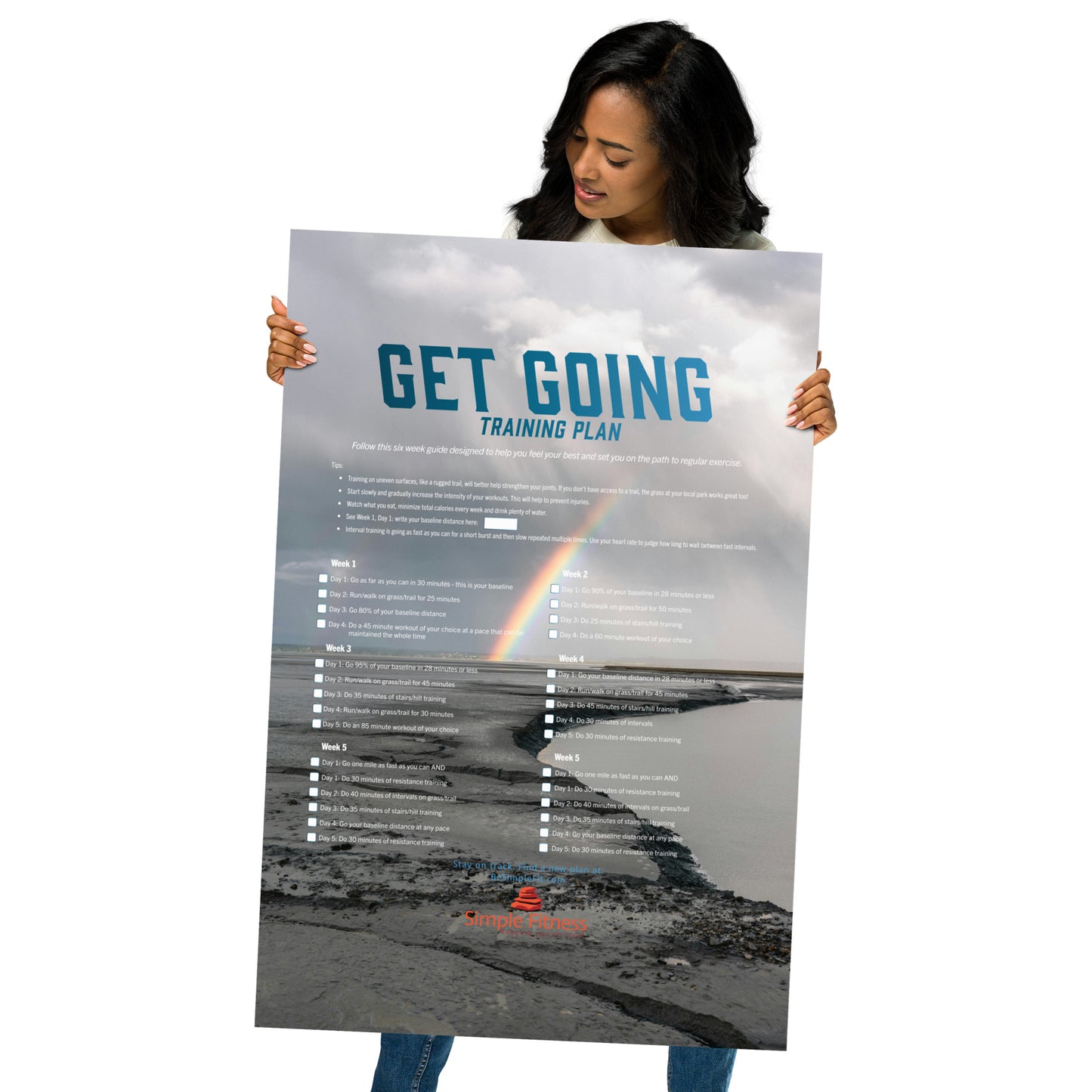 Get Going Rainbow Training Plan Poster