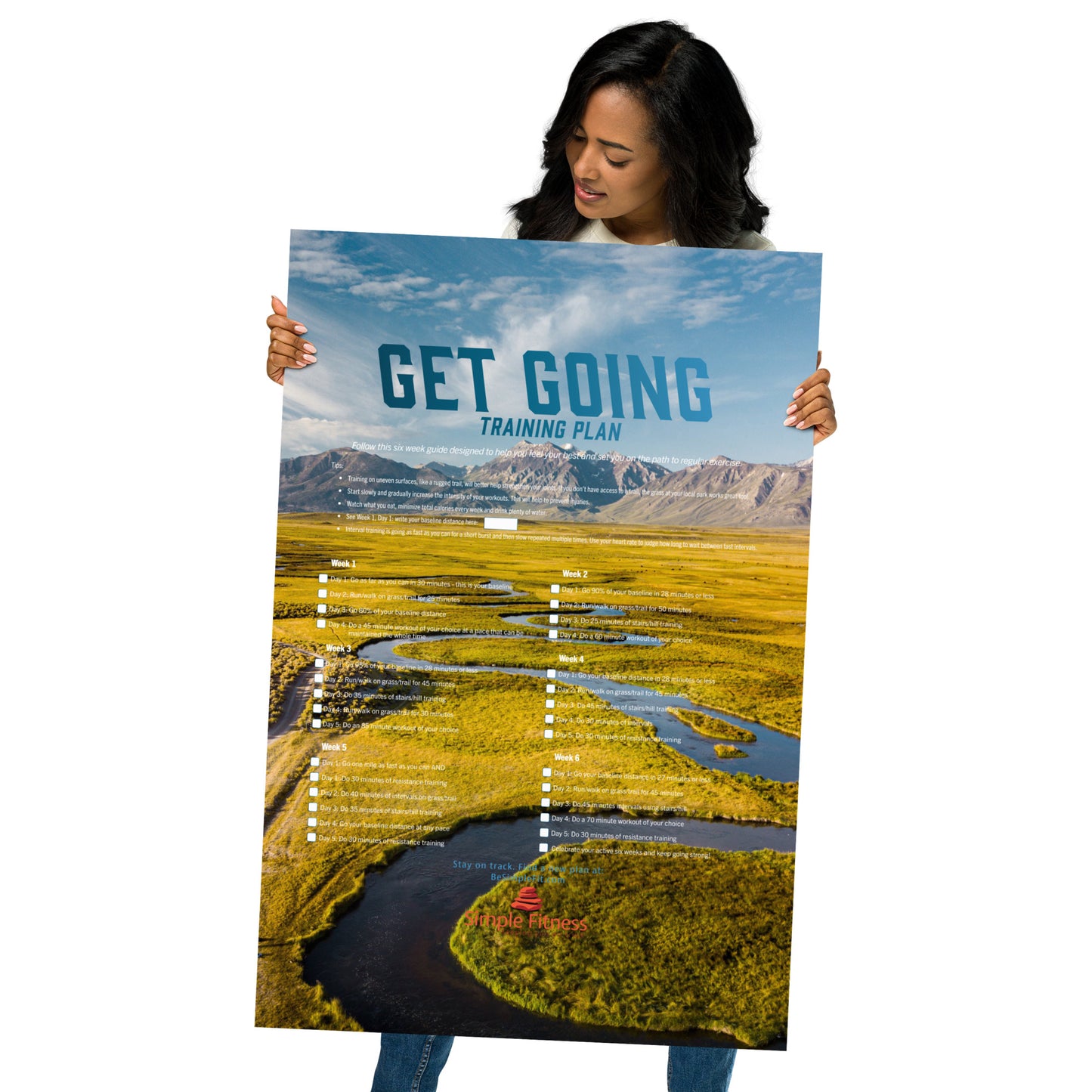 Get Going River Training Plan Poster