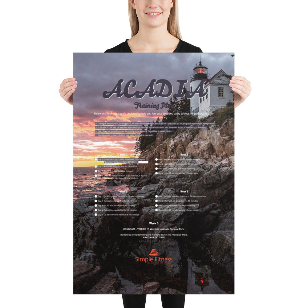 Acadia National Park Training Plan Poster