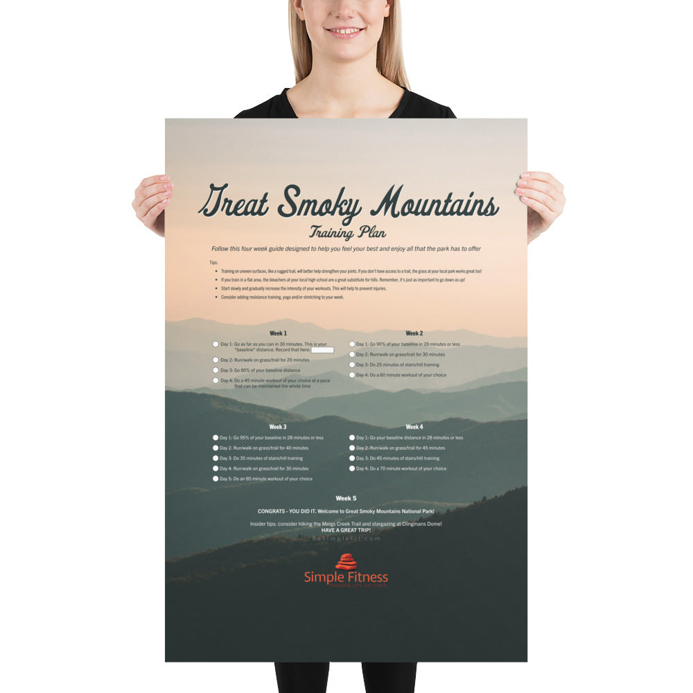 Great Smoky Mountains National Park Training Plan Poster