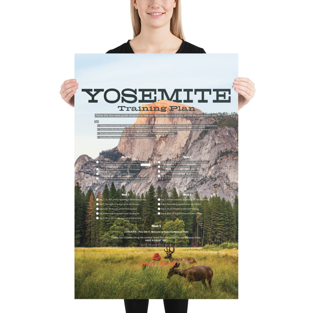 Yosemite National Park Training Plan Poster