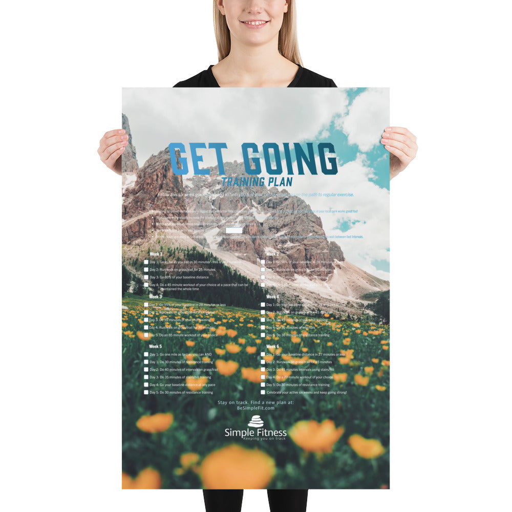 Get Going Mountain & Flowers Training Plan Poster