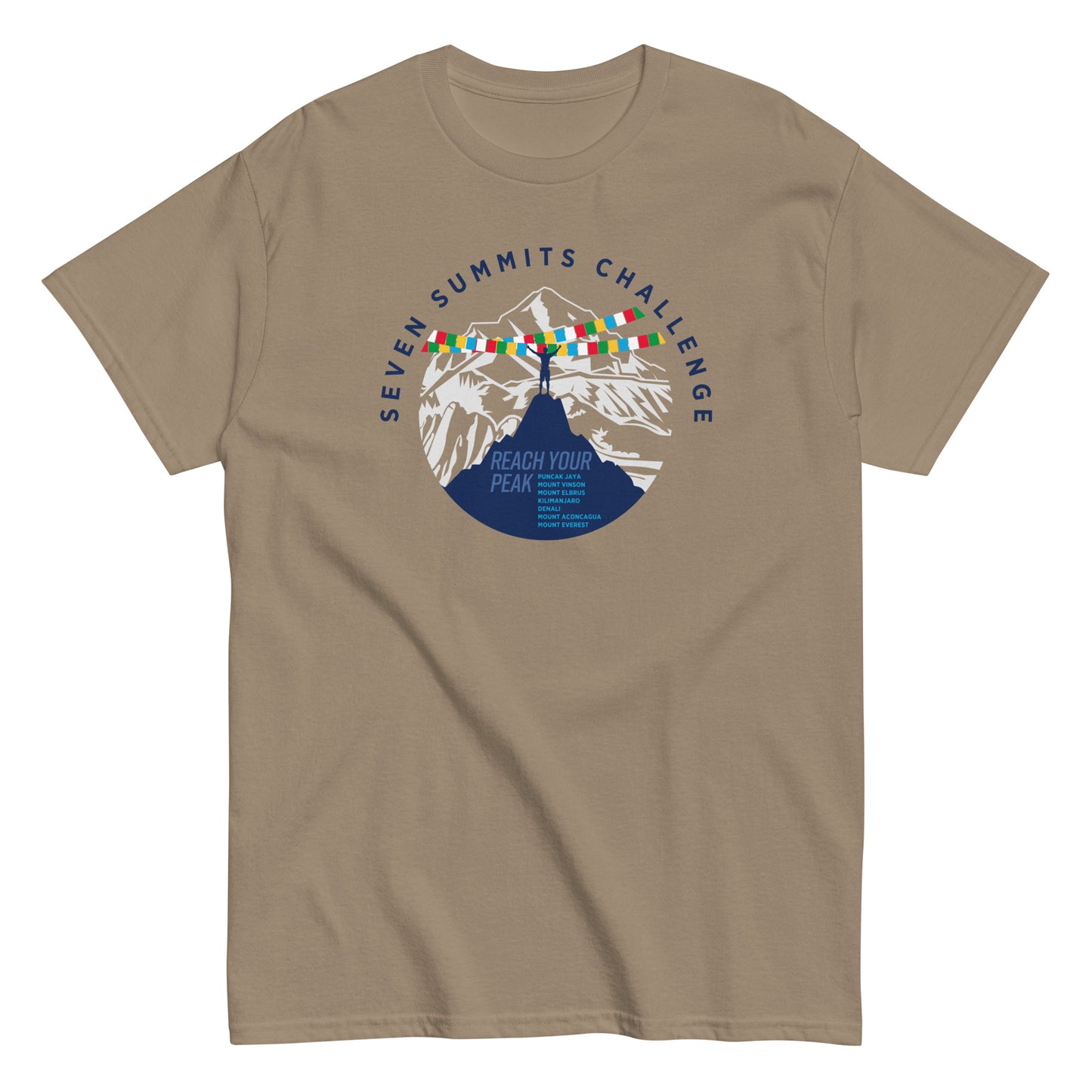 Classic Everyday Reach Your Peak 7 Summits Challenge Tee