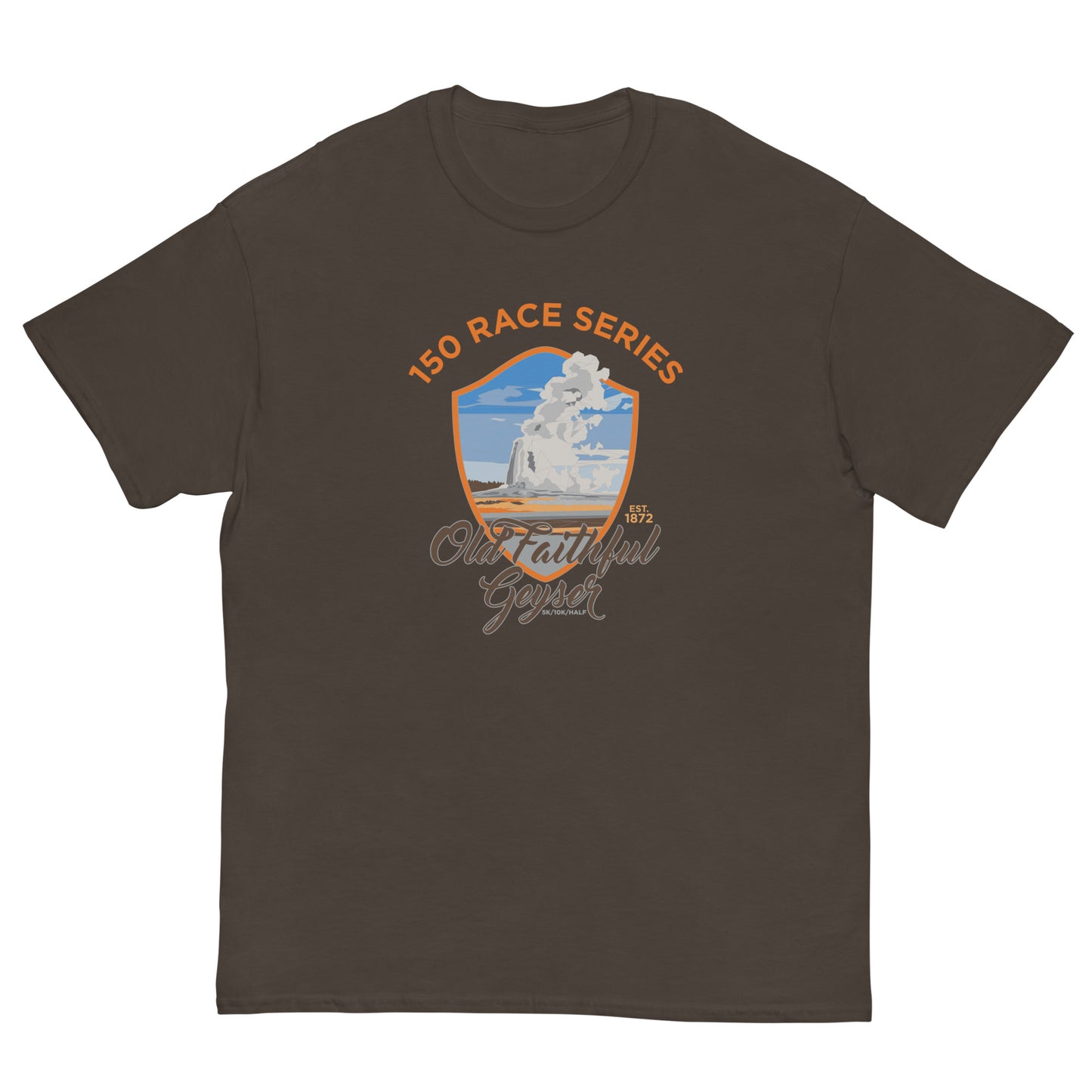 Classic Everyday Old Faithful Geyser Race Tee - 150 Years of Yellowstone