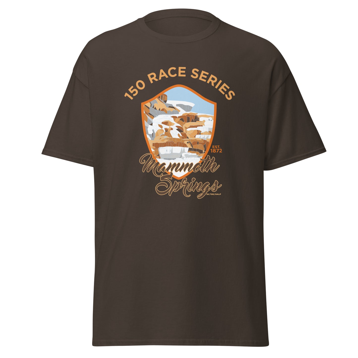 Classic Everyday Mammoth Hot Springs Race Tee - 150 Years of Yellowstone