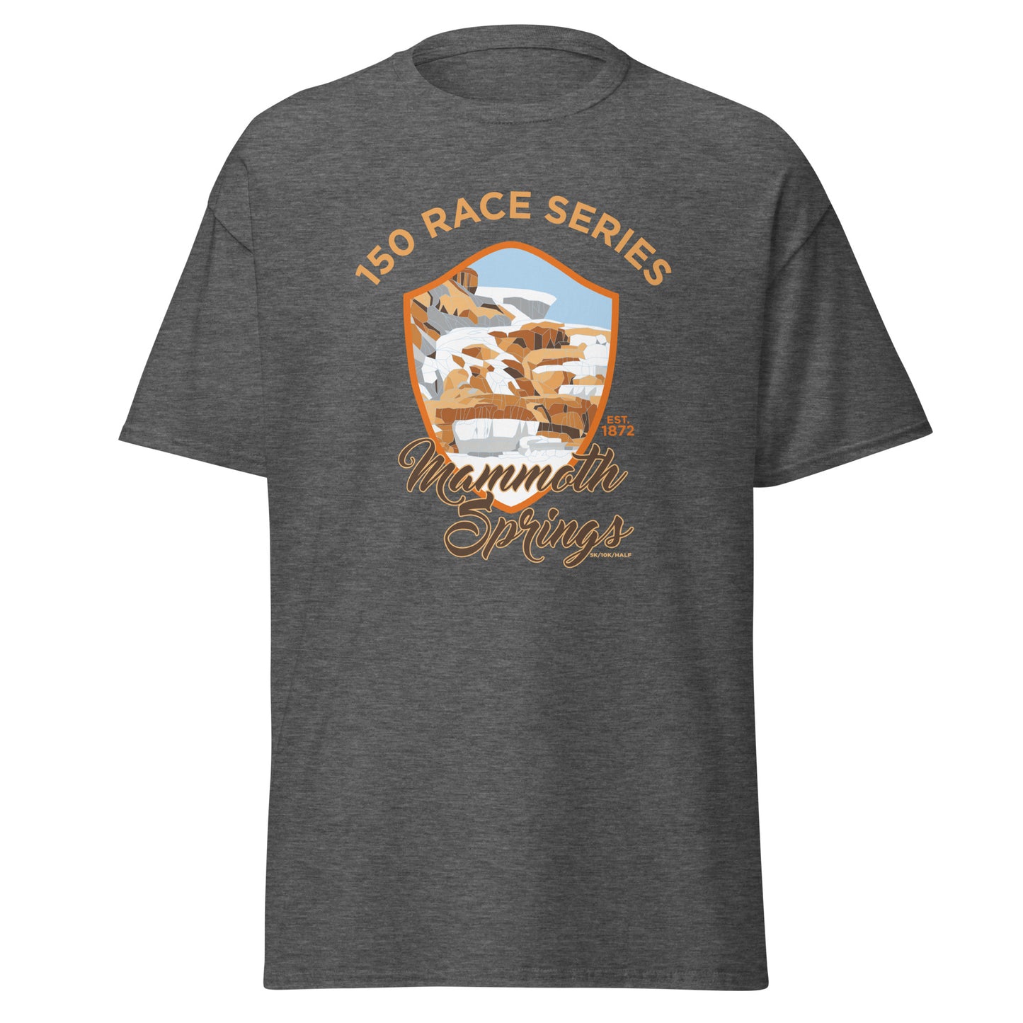 Classic Everyday Mammoth Hot Springs Race Tee - 150 Years of Yellowstone