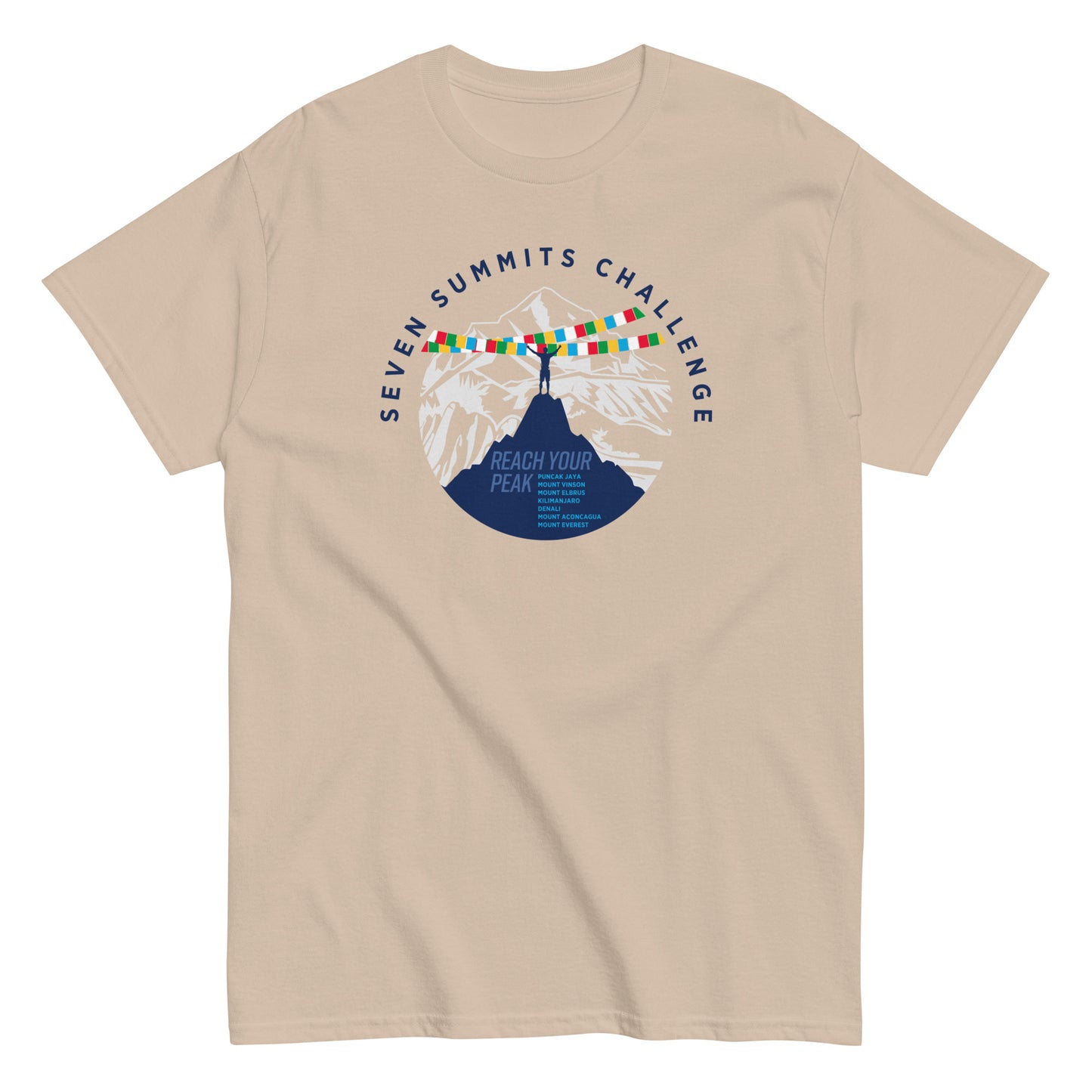 Classic Everyday Reach Your Peak 7 Summits Challenge Tee