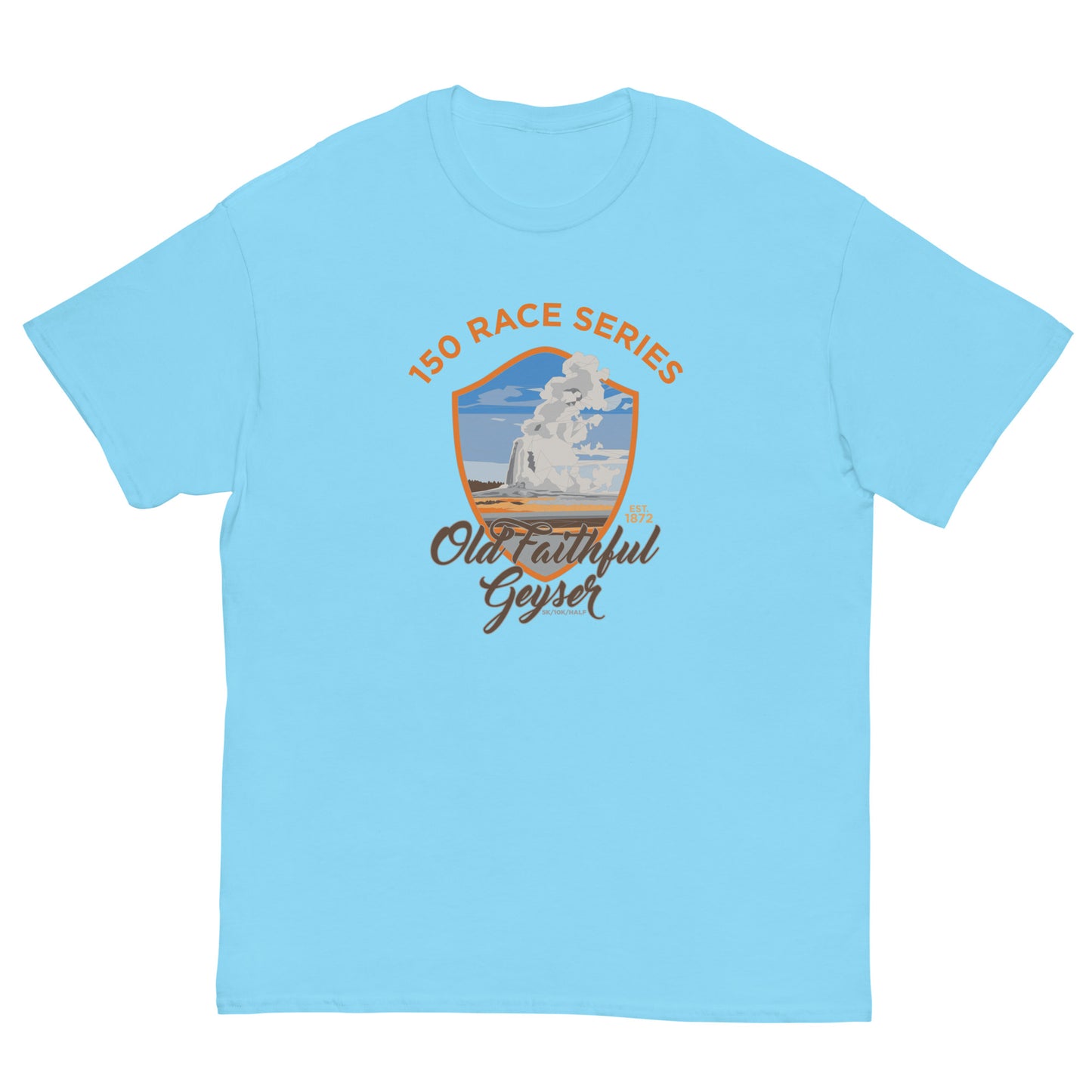 Classic Everyday Old Faithful Geyser Race Tee - 150 Years of Yellowstone