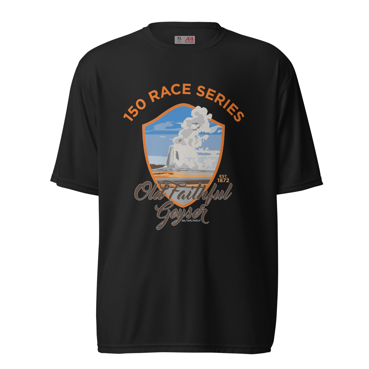 Performance Athletic Old Faithful Geyser Race Tee - 150 Years of Yellowstone