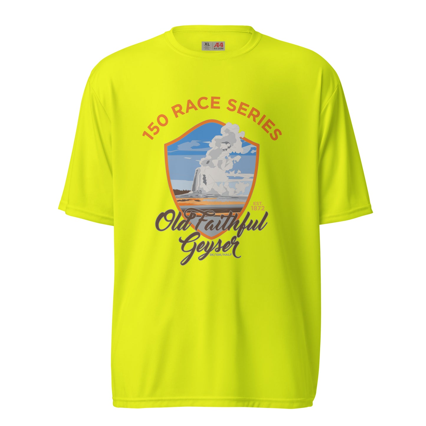 Performance Athletic Old Faithful Geyser Race Tee - 150 Years of Yellowstone
