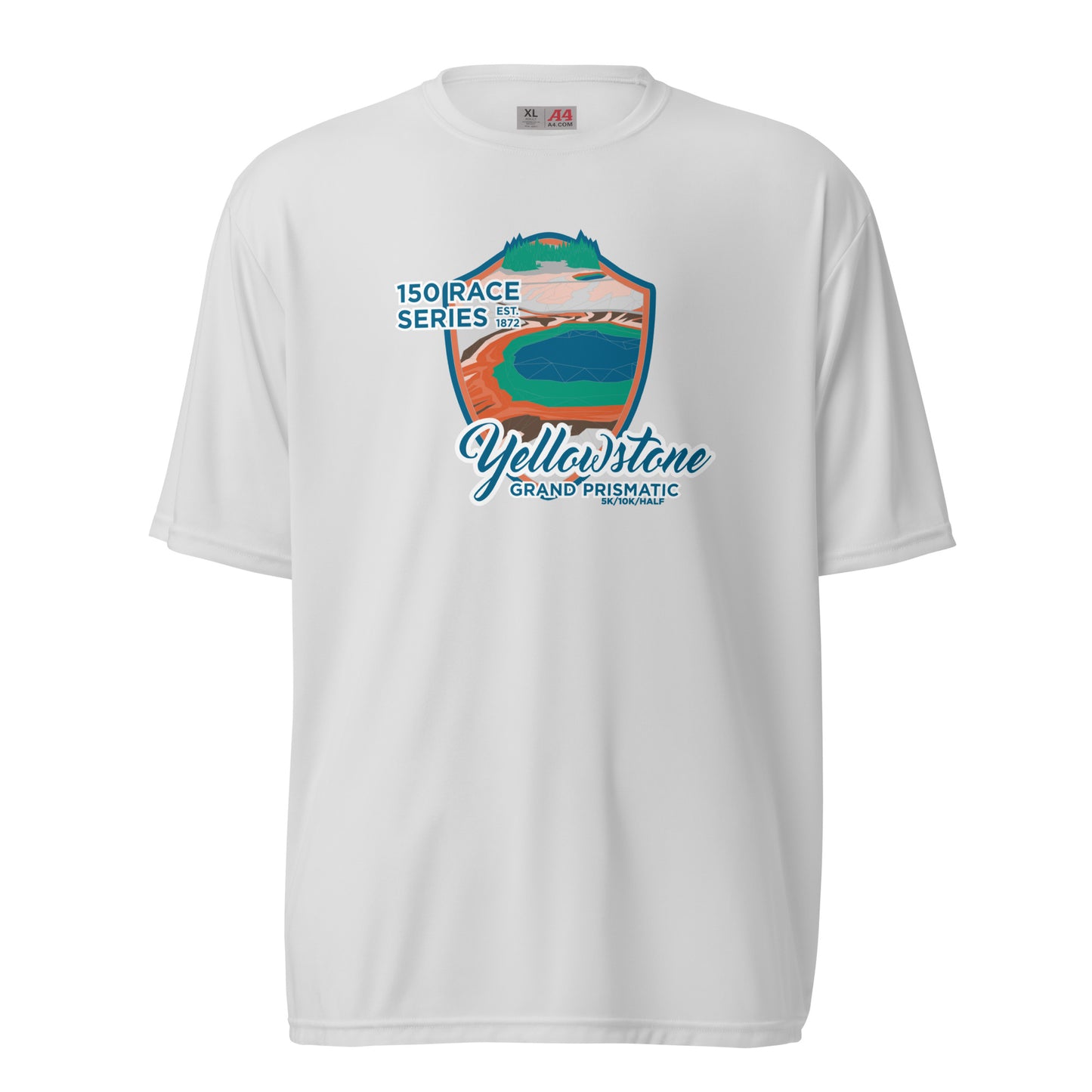 Performance Athletic Grand Prismatic Race Tee - 150 Years of Yellowstone