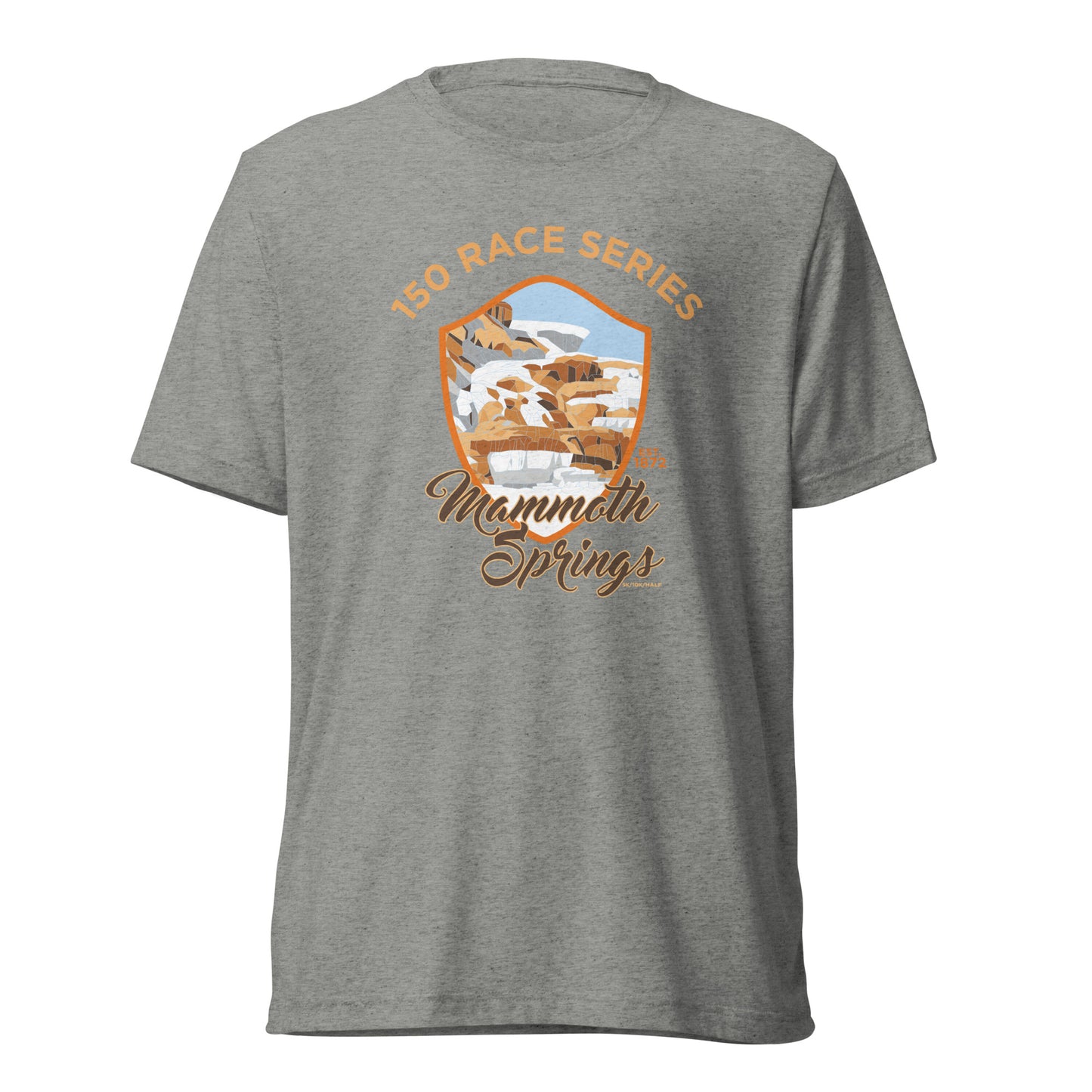 Premium Everyday Mammoth Hot Springs Race Tee - 150 Years of Yellowstone