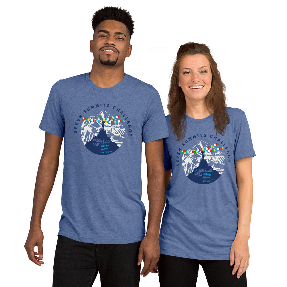 Premium Everyday Reach Your Peak 7 Summits Challenge Tee