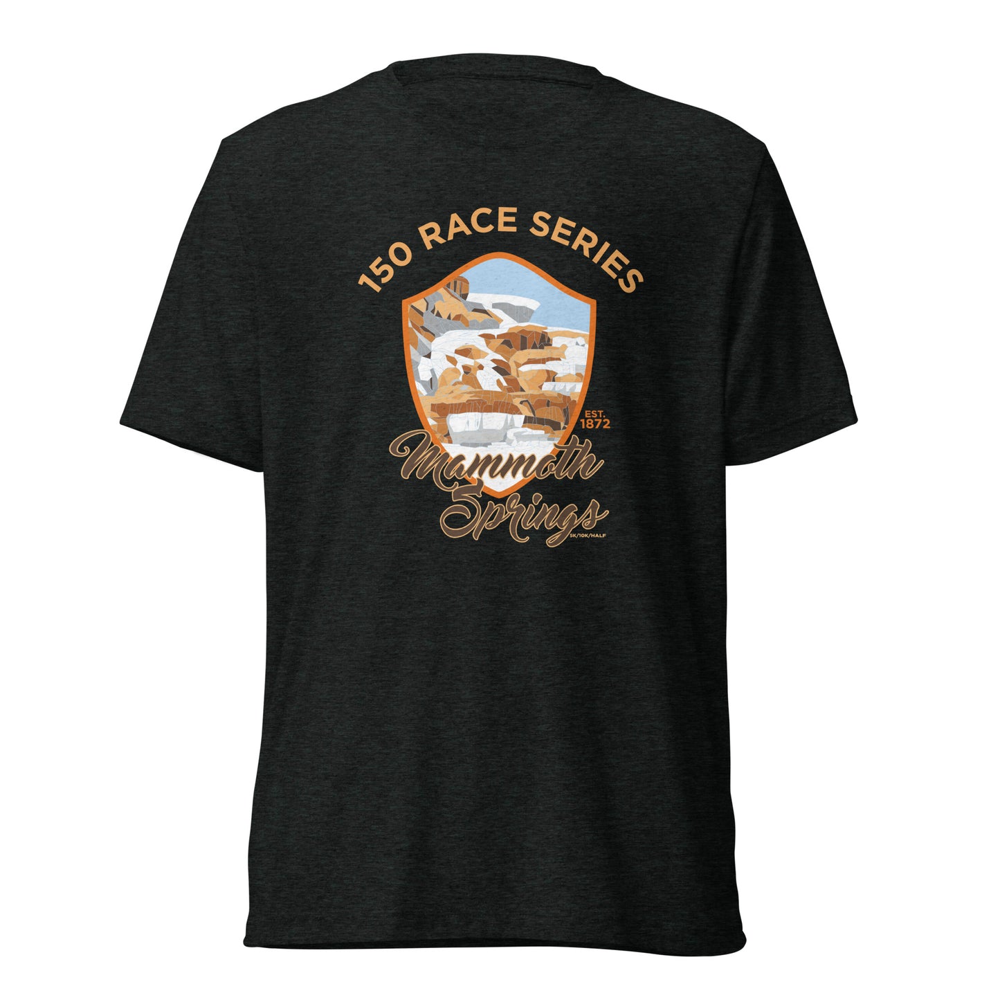 Premium Everyday Mammoth Hot Springs Race Tee - 150 Years of Yellowstone