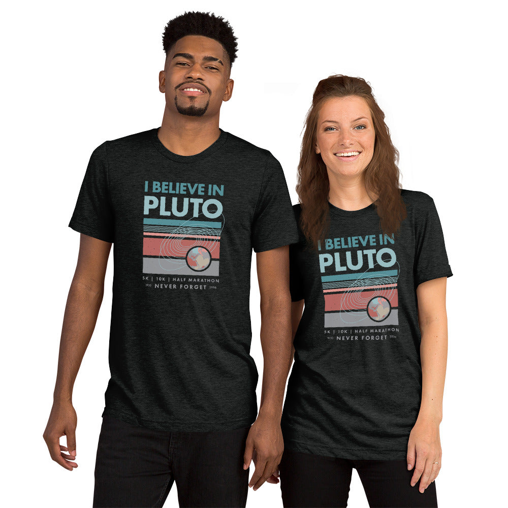 Premium Everyday I Believe In Pluto Race Tee