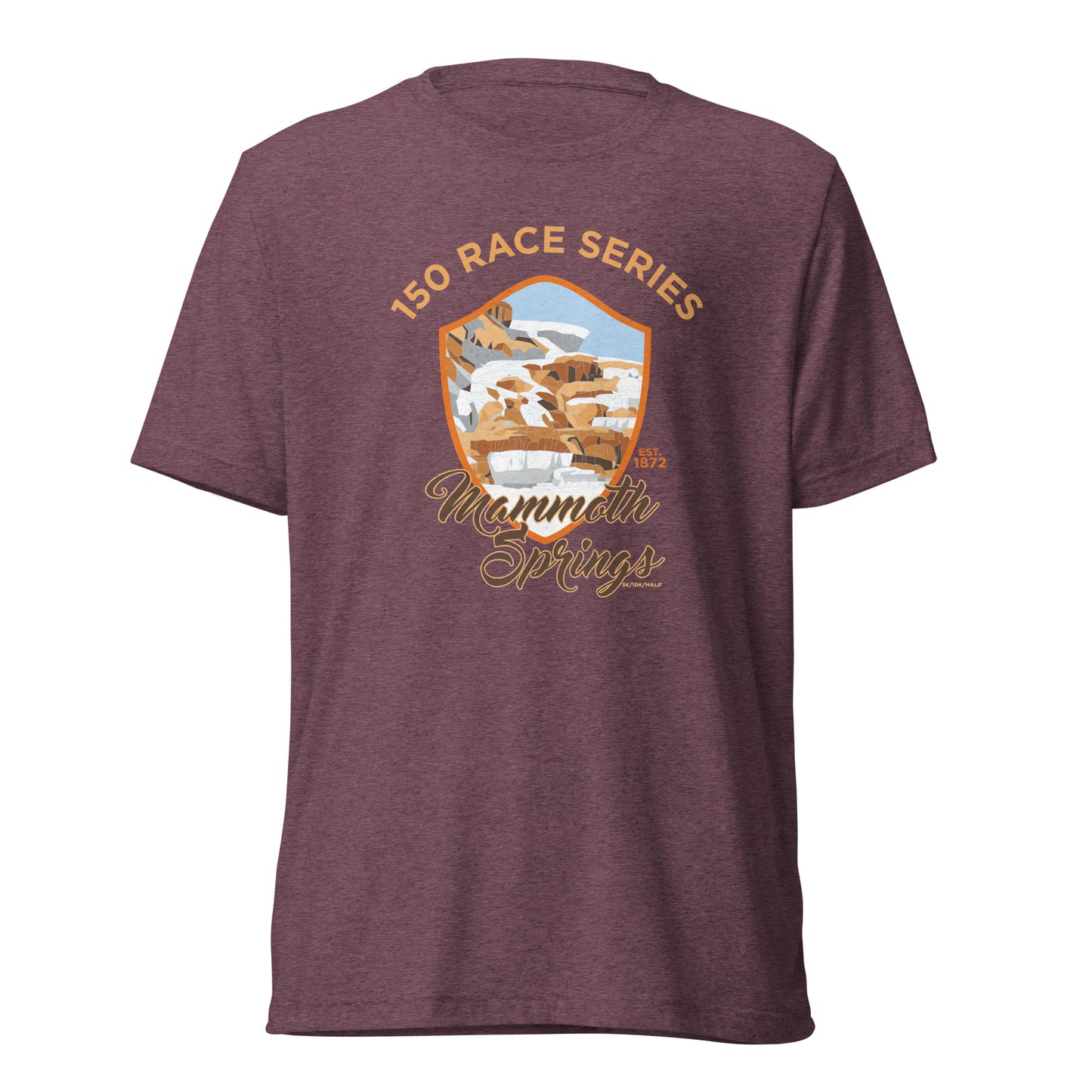 Premium Everyday Mammoth Hot Springs Race Tee - 150 Years of Yellowstone