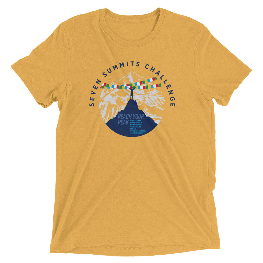 Premium Everyday Reach Your Peak 7 Summits Challenge Tee