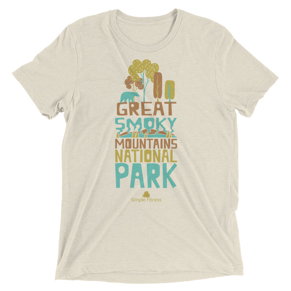 Premium Everyday Great Smoky Mountains Bear & Trees Tee