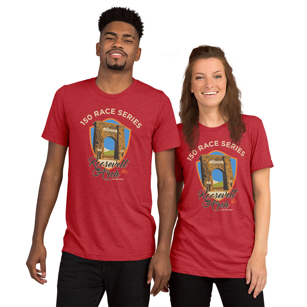 Premium Everyday Roosevelt Arch 5K/10K/Half - 150 Years of Yellowstone Tee